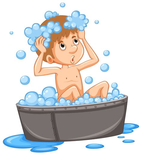 Father Cleaning Teath and Talking to his Kid. . Take a bath clipart